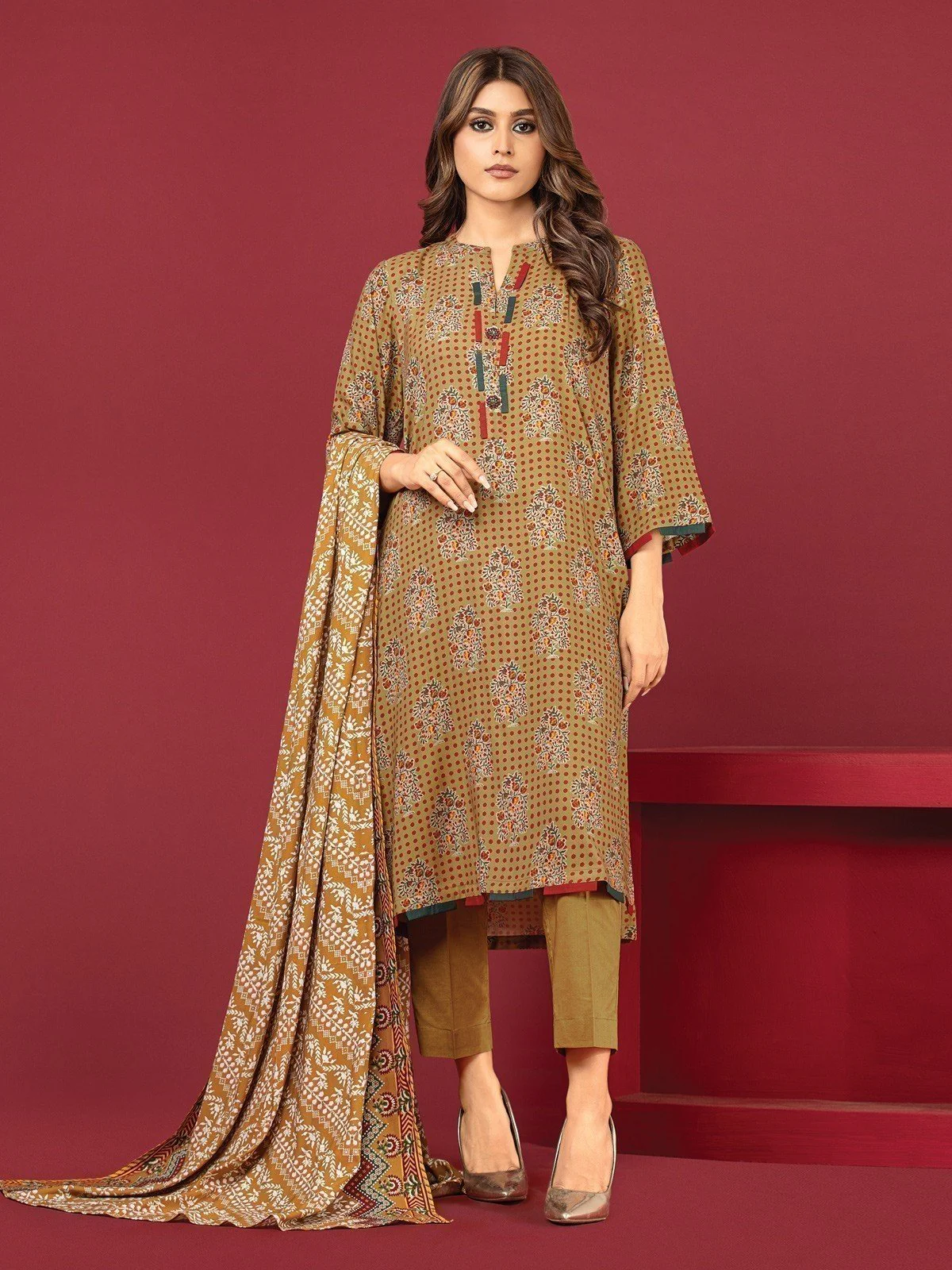 Printed Khaddar Suit - EWU22A3-24408