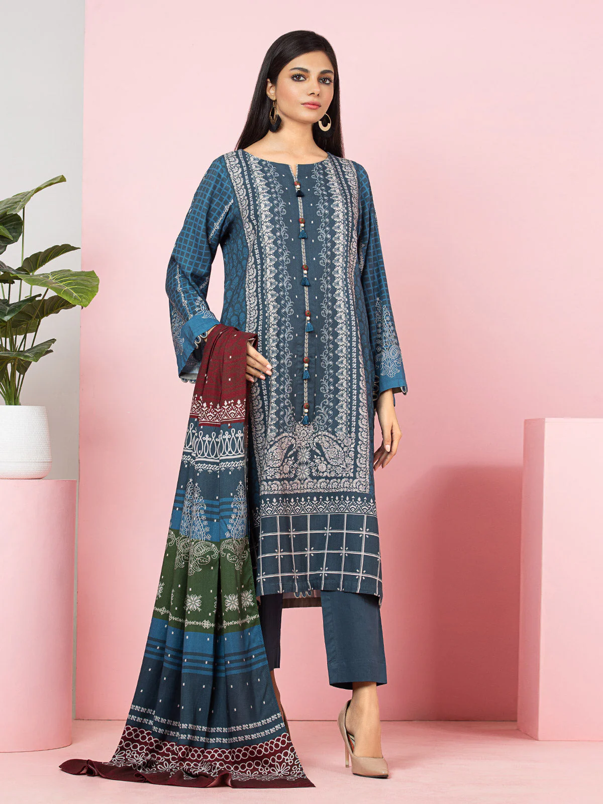 Printed Viscose Suit - EWU22A4-24021XXL