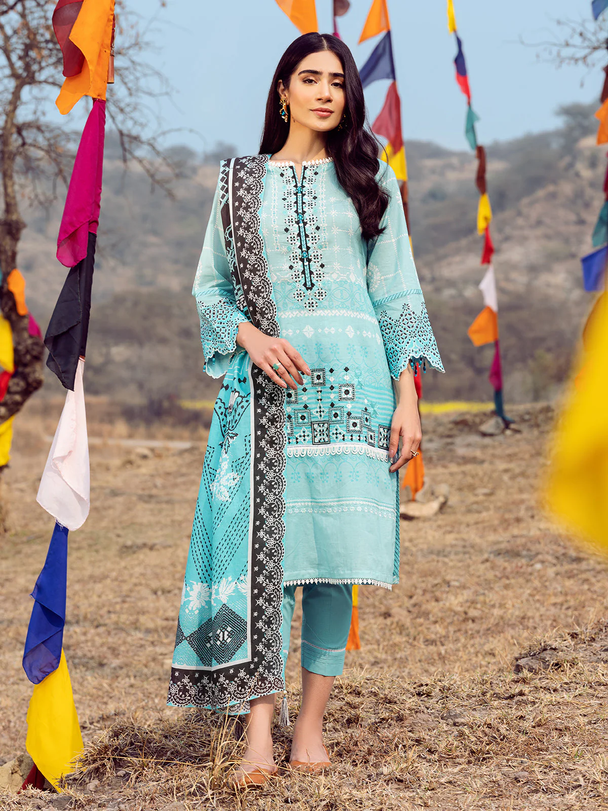 Embroidered Lawn Shirt - EWU22V1-23649S