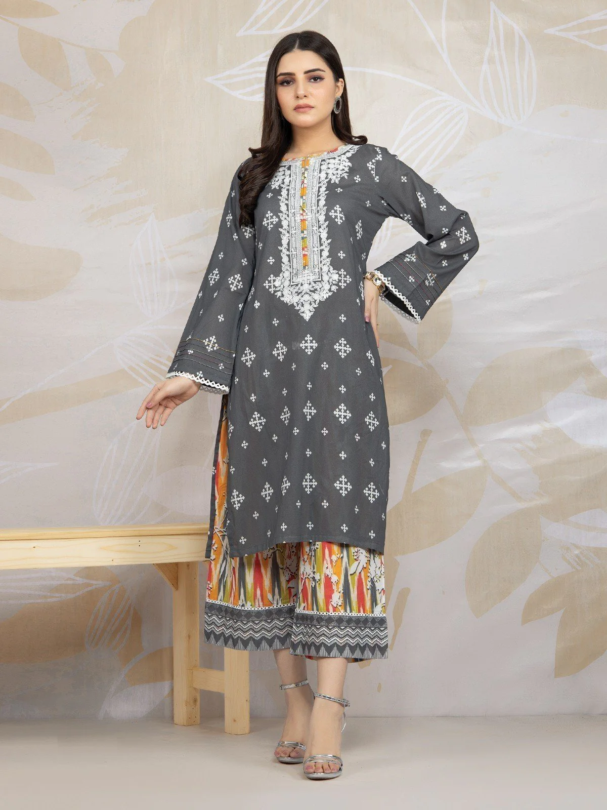 Embroidered Lawn Shirt Trouser - EWU22V1-23666