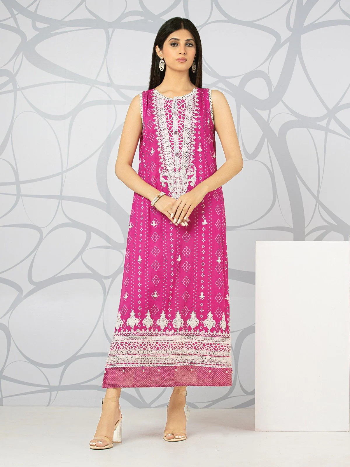 Embroidered Lawn Shirt - EWU22V1-23697