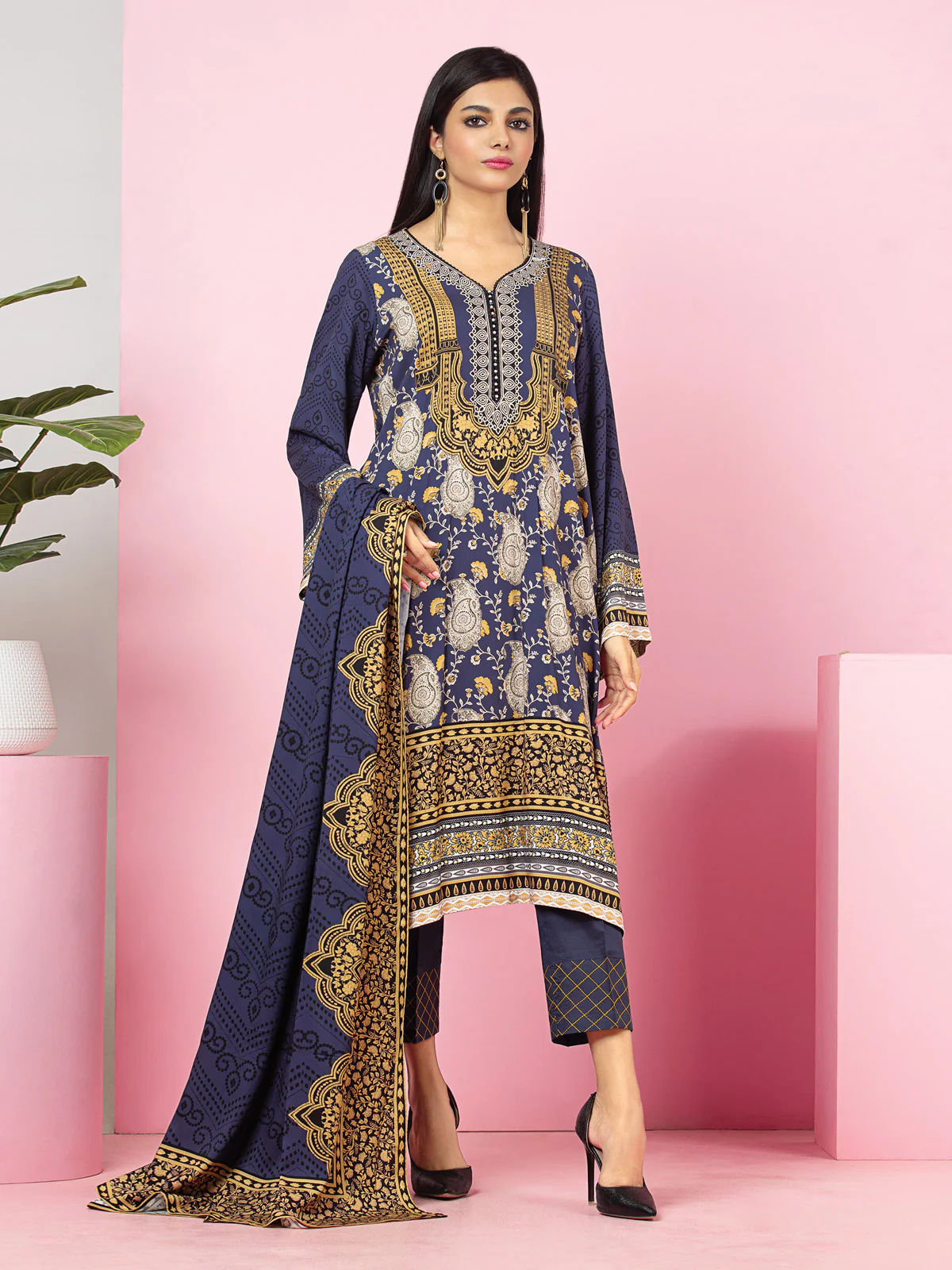 Printed Viscose Suit - EWU22V13-24002
