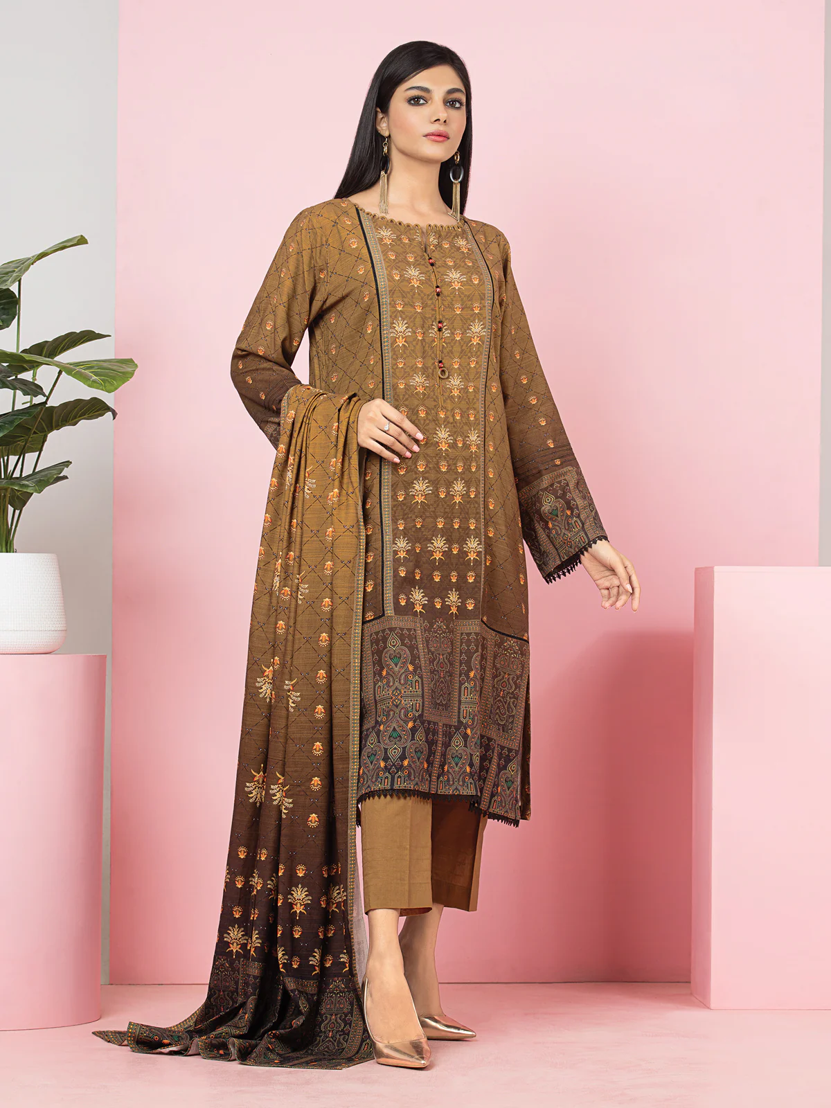 Printed Viscose Suit - EWU22V13-24006