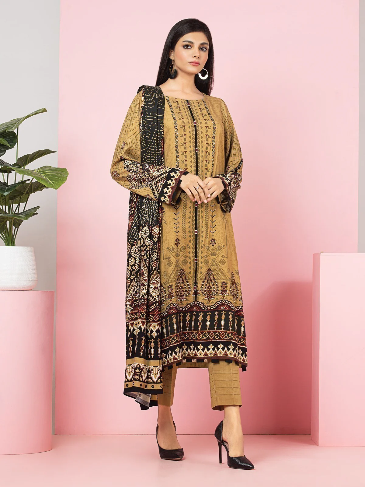 Printed Viscose Suit - EWU22V13-24029