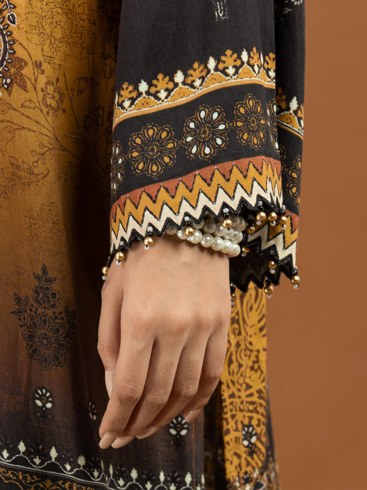 Embroidered Viscose Suit - EWU22V13-24044 - Image 3