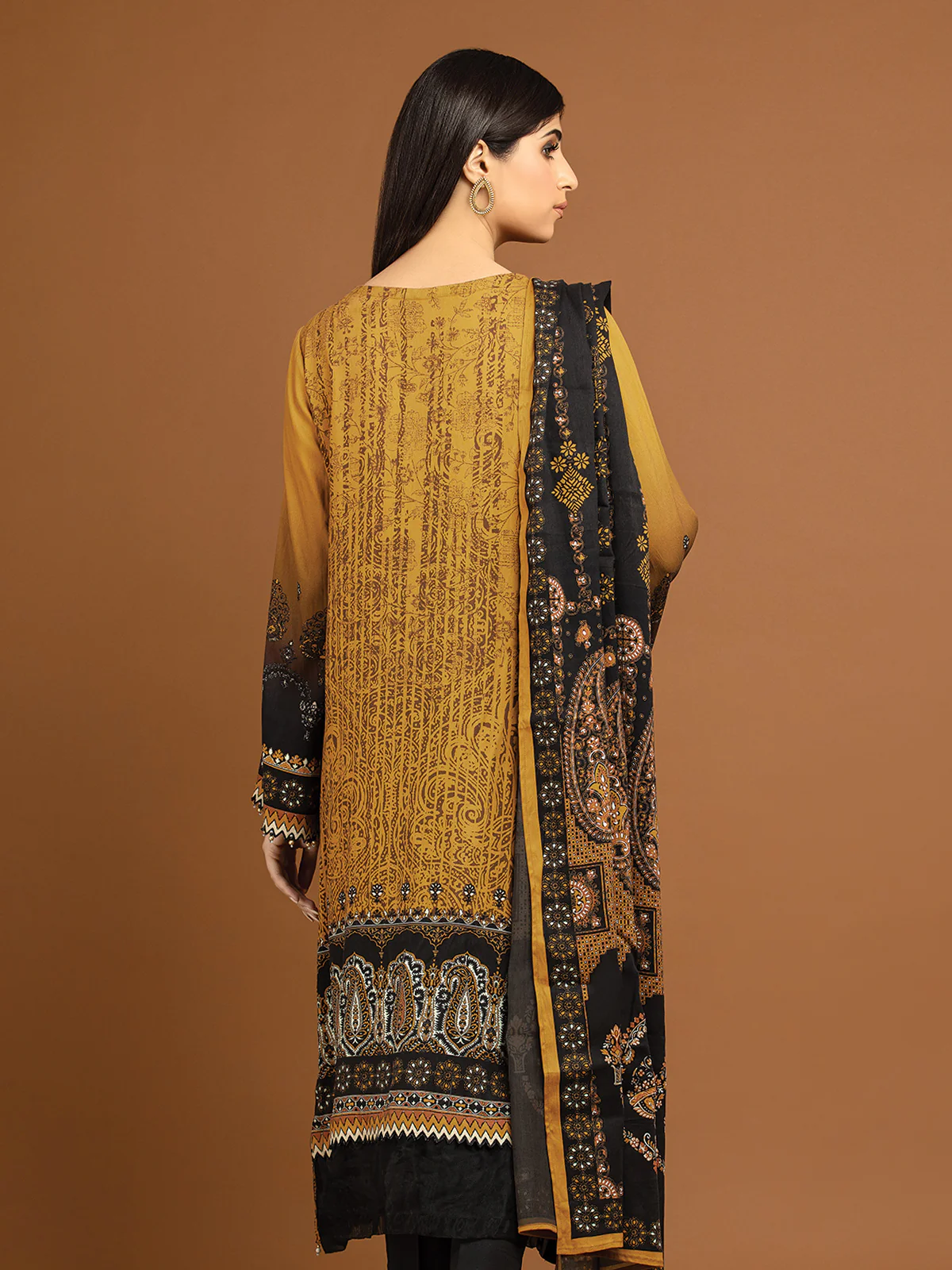 Embroidered Viscose Suit - EWU22V13-24044 - Image 4