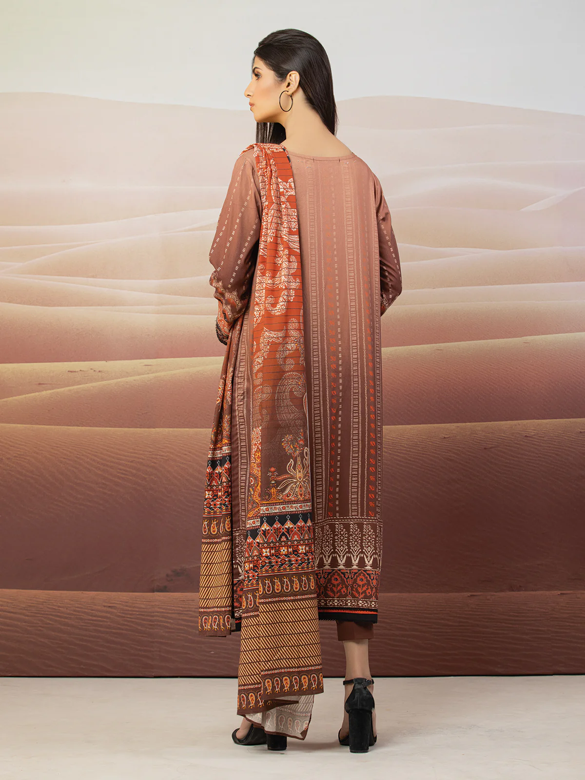 Embroidered Viscose Shirt Dupatta - EWU22V13-24046SD - Image 8