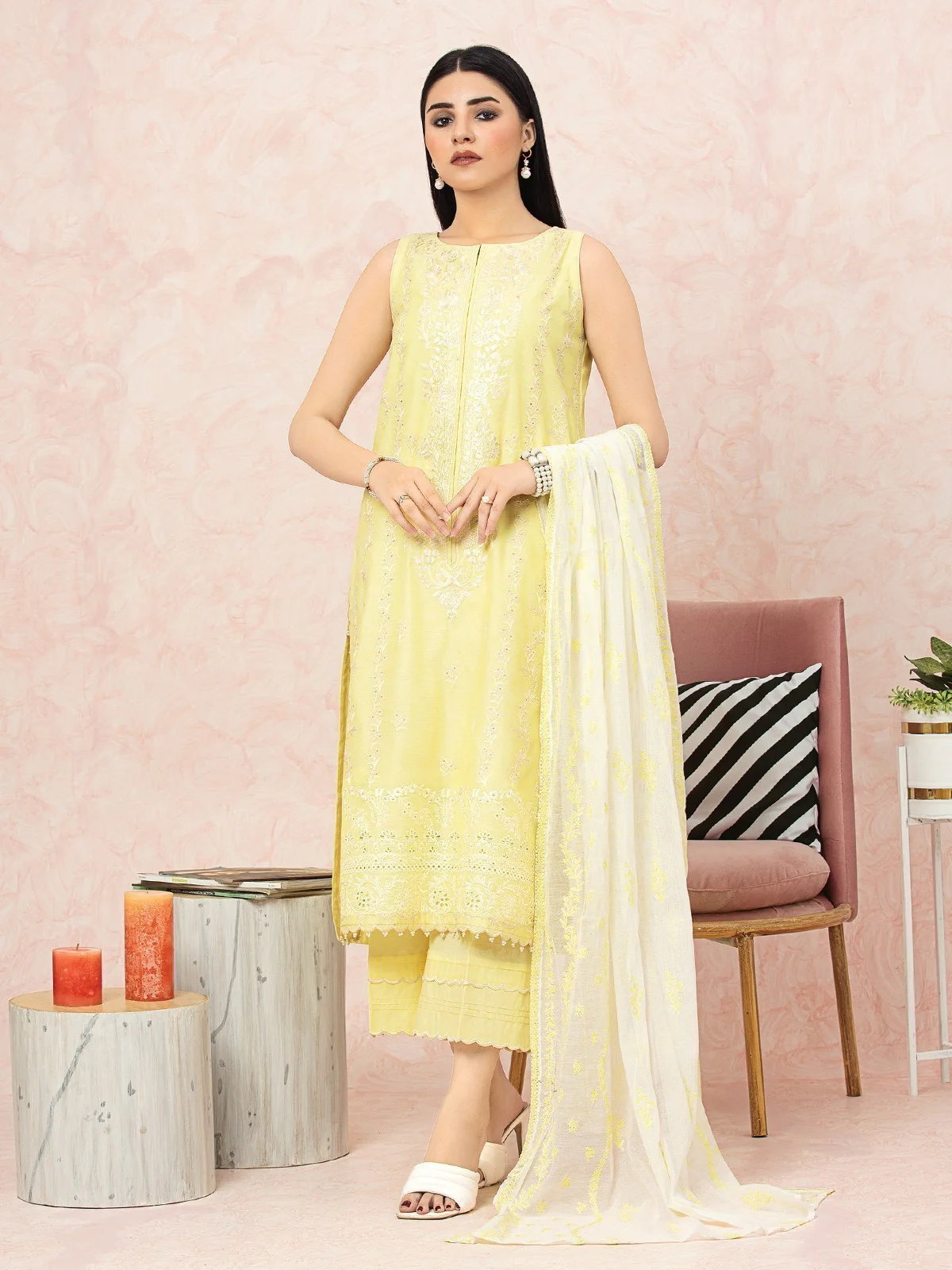 Embroidered Chanderi Suit - EWU22V6-25104
