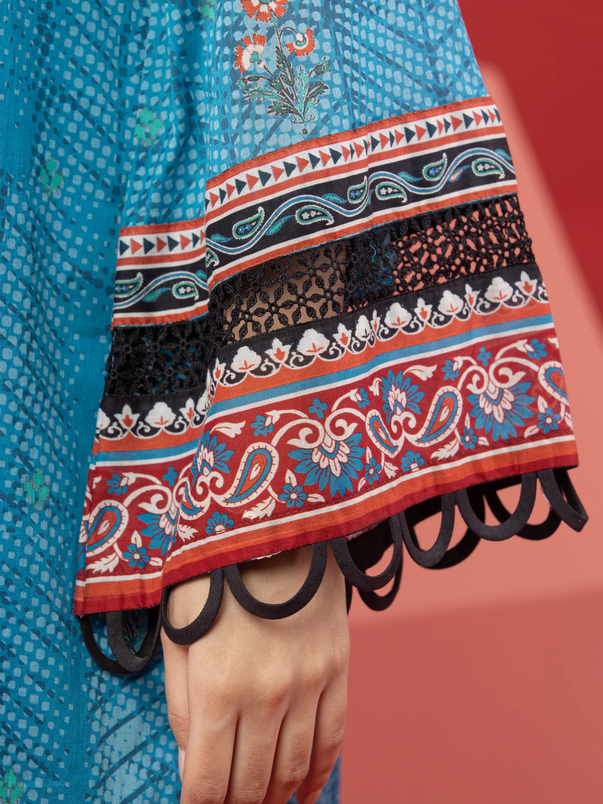 Printed Lawn Suit - EWU23A1-26191 - Image 3