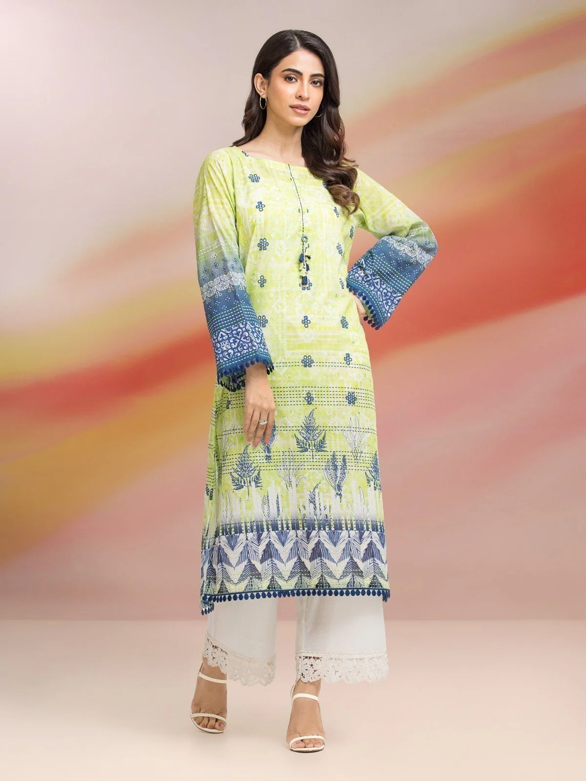 Printed Lawn Shirt - EWU23A1-28000S