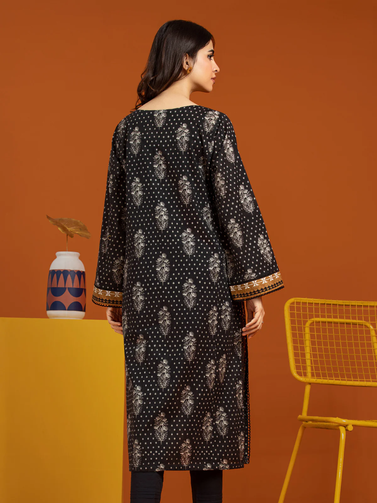 Printed Khaddar Shirt Trouser - EWU23A3-27250ST - Image 7