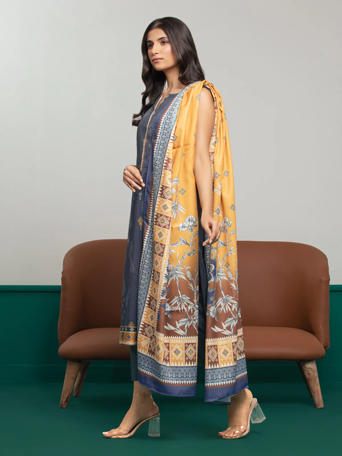 Printed Khaddar Suit - EWU23A3S-27632-3P - Image 2