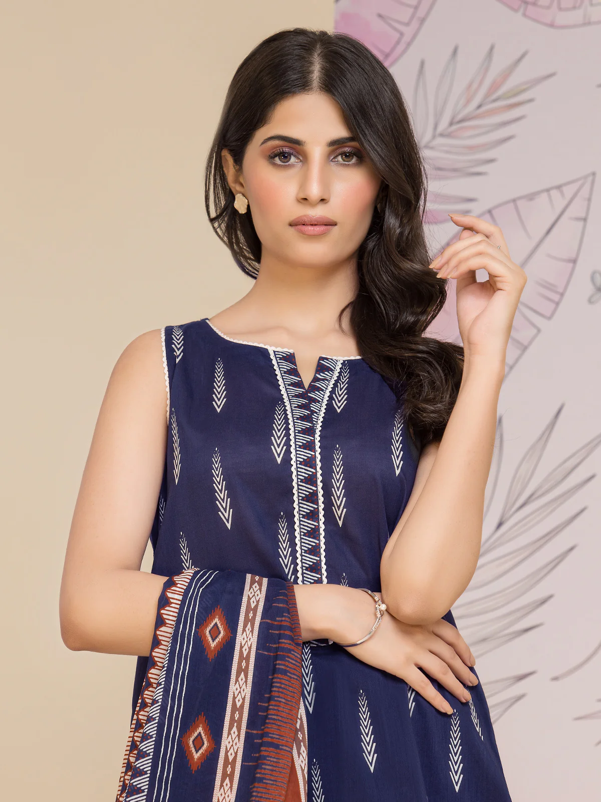 Printed Lawn Suit - EWU24A1-26055-3P - Image 2