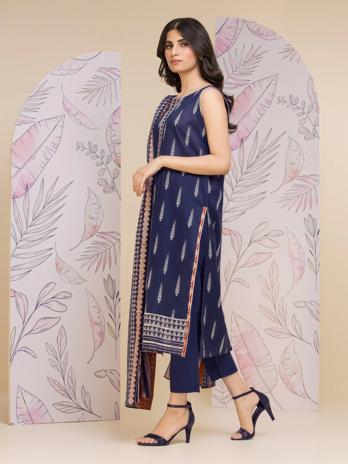 Printed Lawn Suit - EWU24A1-26055-3P - Image 4
