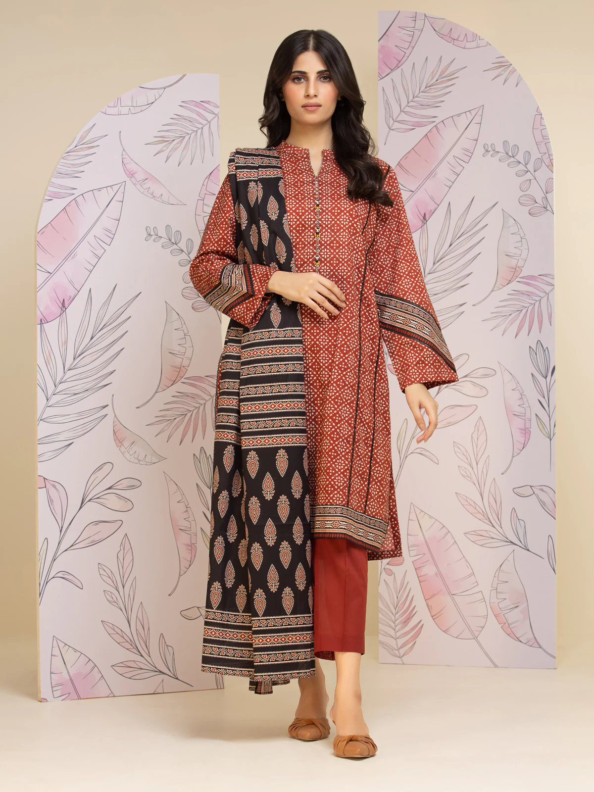 Printed Lawn Suit - EWU24A1-26249-3P