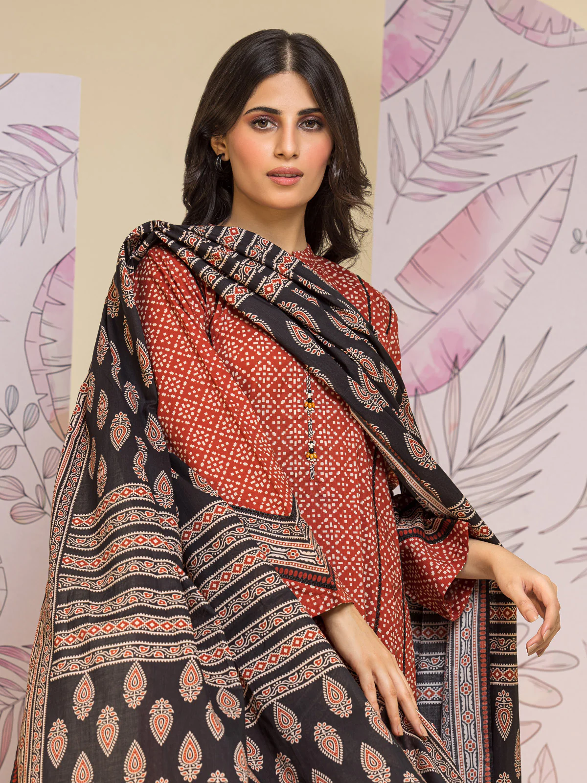 Printed Lawn Suit - EWU24A1-26249-3P - Image 3