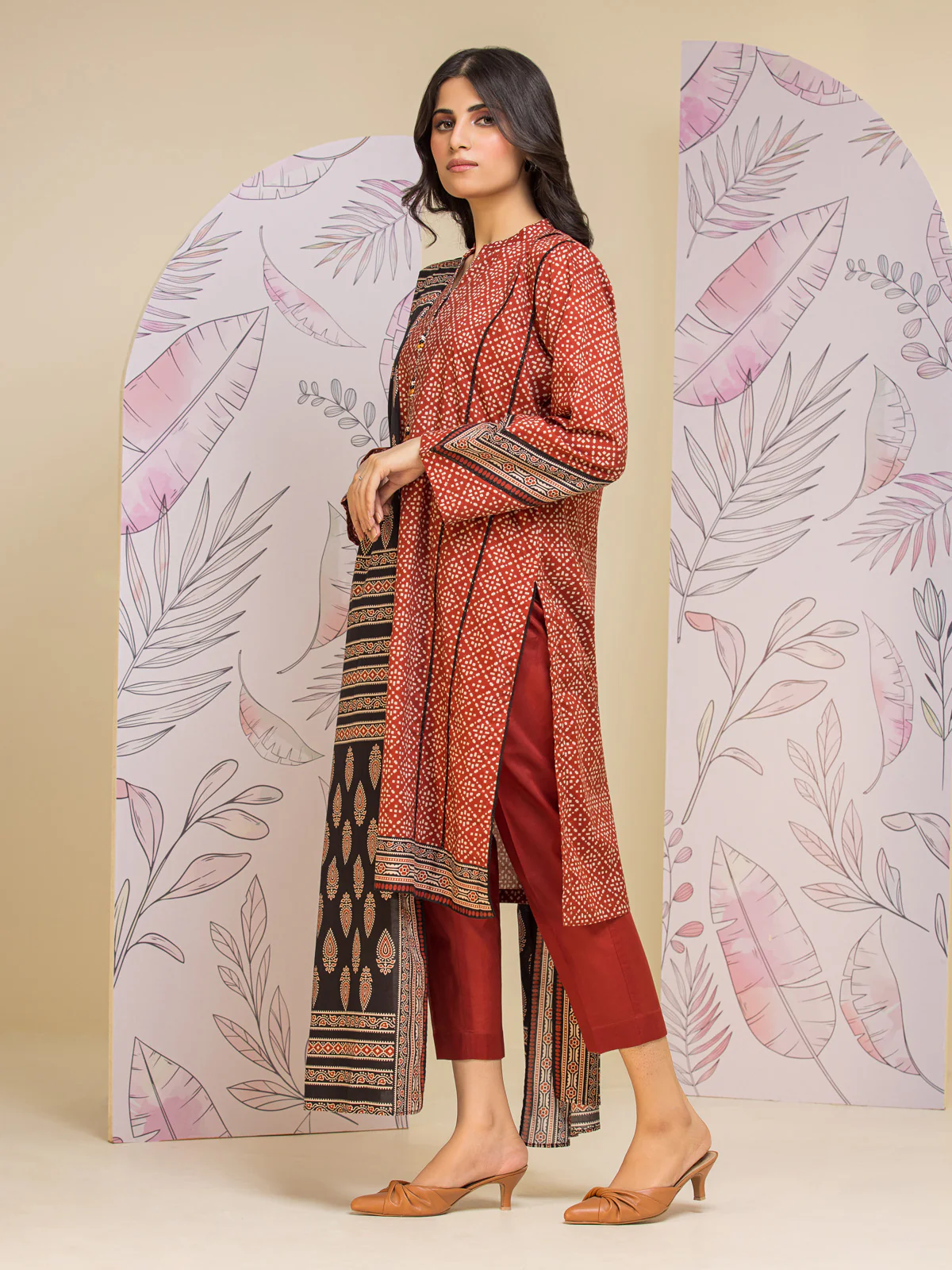 Printed Lawn Suit - EWU24A1-26249-3P - Image 6