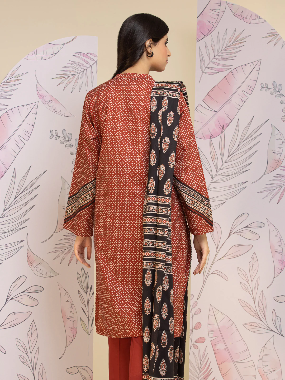 Printed Lawn Suit - EWU24A1-26249-3P - Image 7