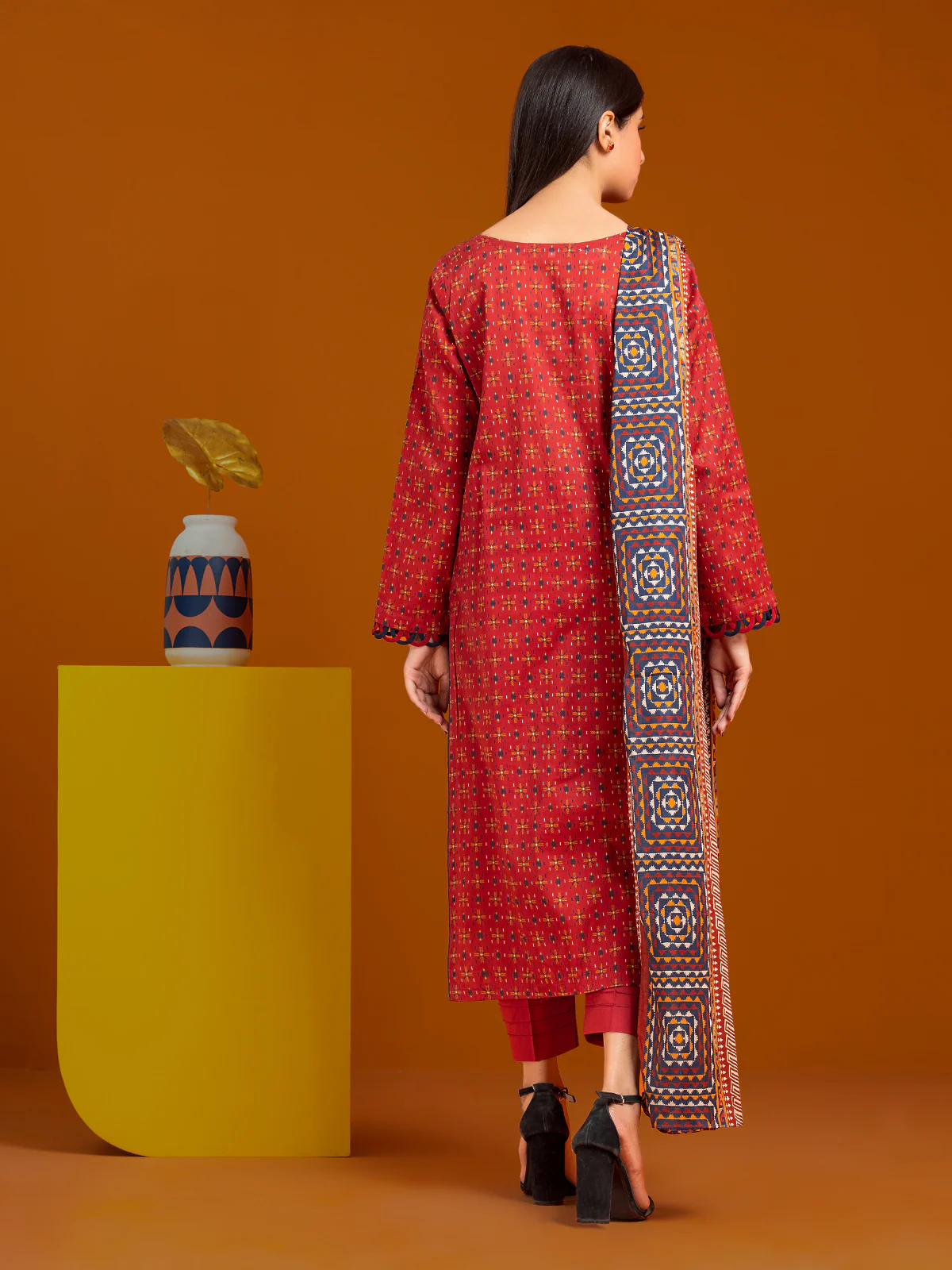 Printed Lawn Suit - EWU24A1-27019-3P - Image 4