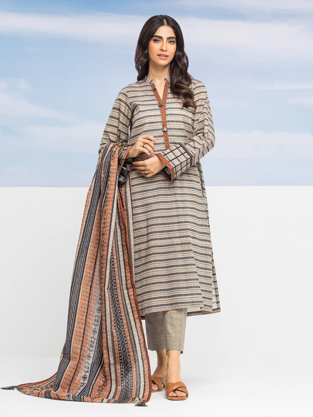 Printed Lawn Suit - EWU24A1-28009-3P