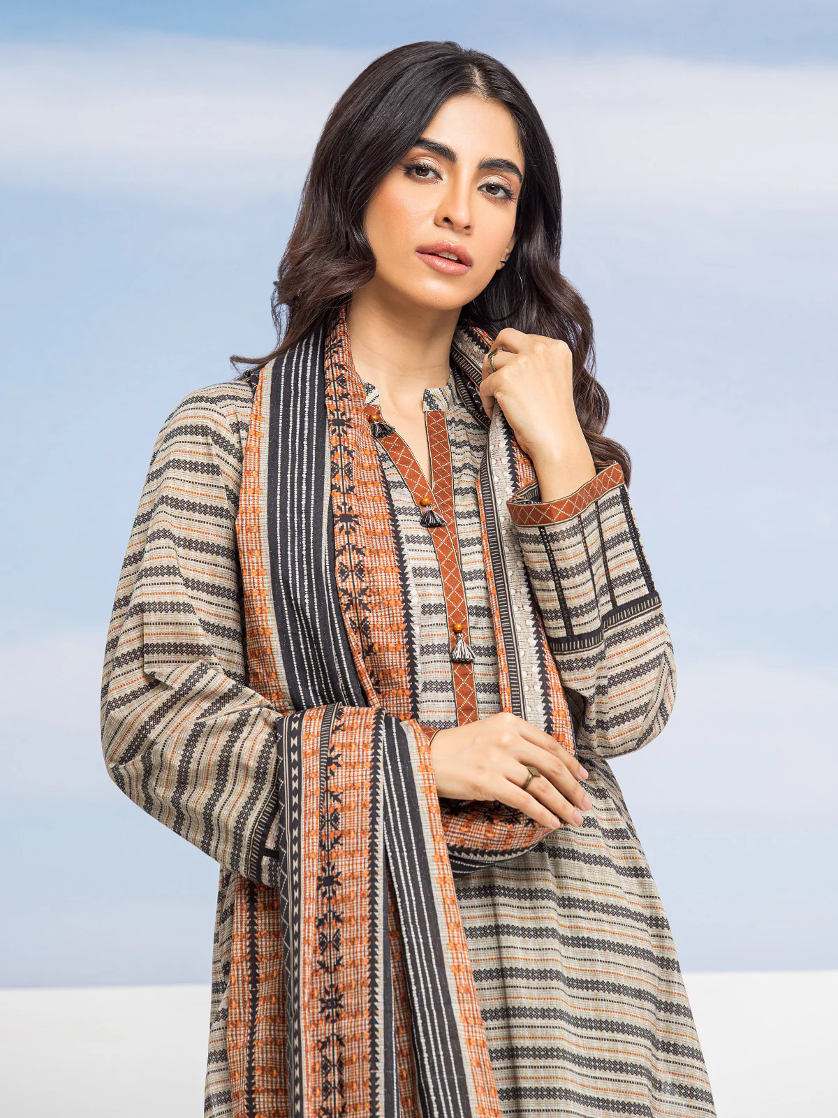 Printed Lawn Suit - EWU24A1-28009-3P - Image 2