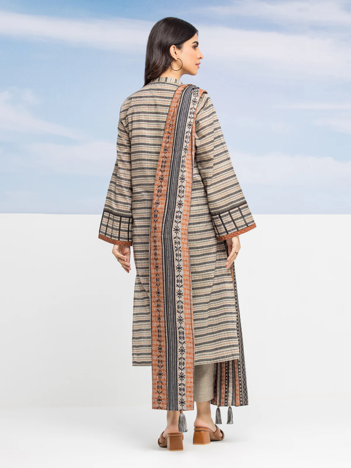Printed Lawn Suit - EWU24A1-28009-3P - Image 7