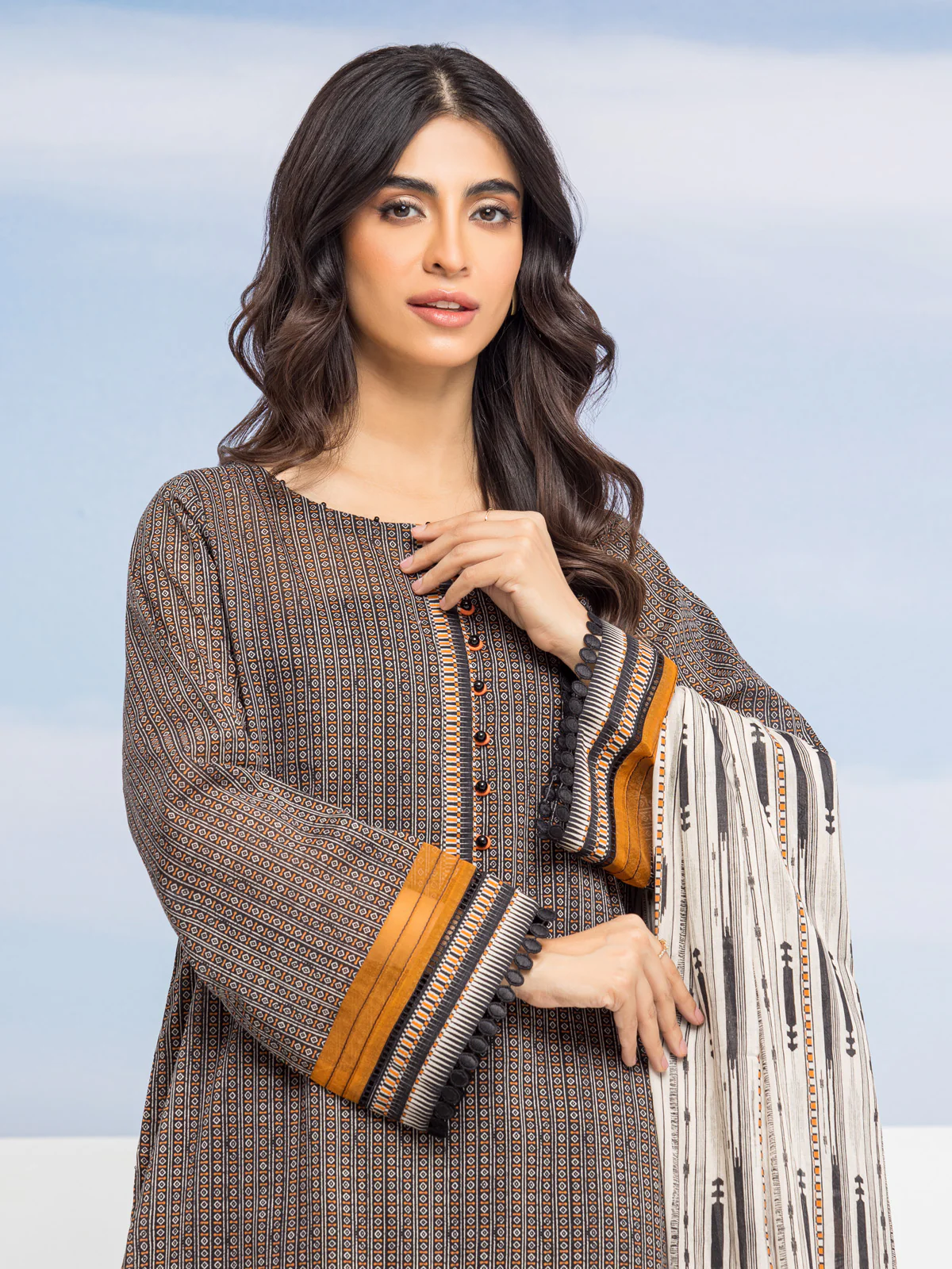 Printed Lawn Suit - EWU24A1-28010-3P - Image 2