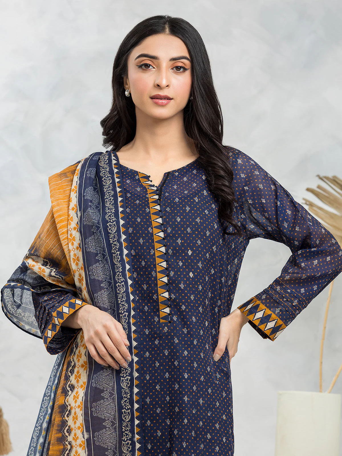 Printed Lawn Suit - EWU24A1-28075-3P - Image 2