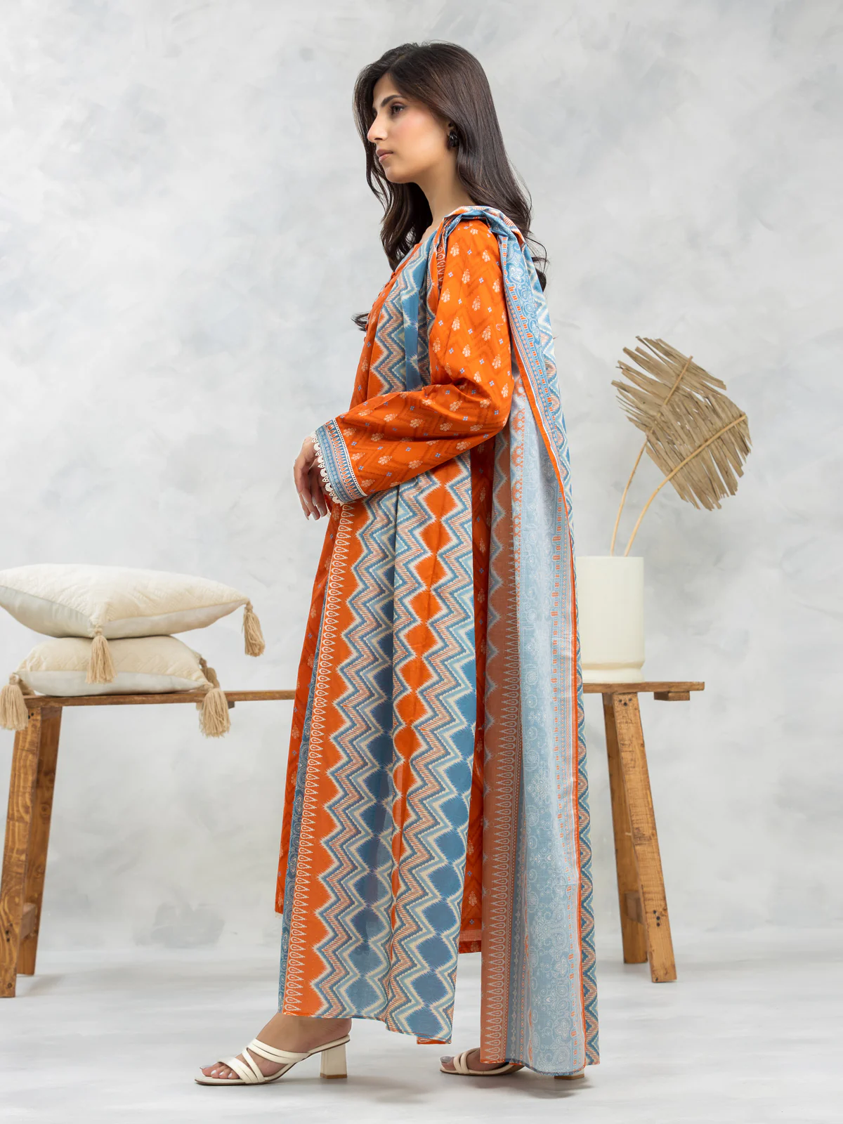 Printed Lawn Suit - EWU24A1-28102-3P - Image 6