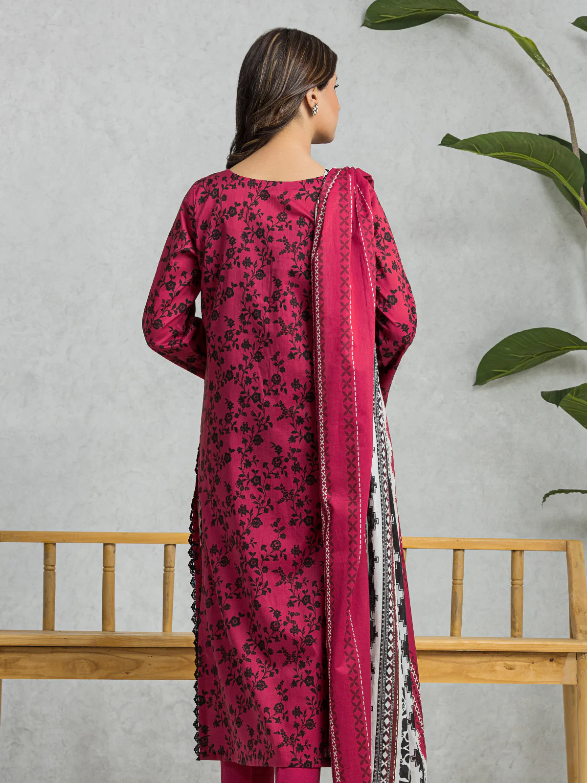 Printed Lawn Suit - EWU24A1-28145-3P - Image 4