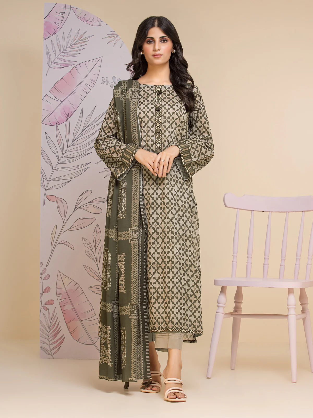 Printed Lawn Suit - EWU24A1-28182-3P