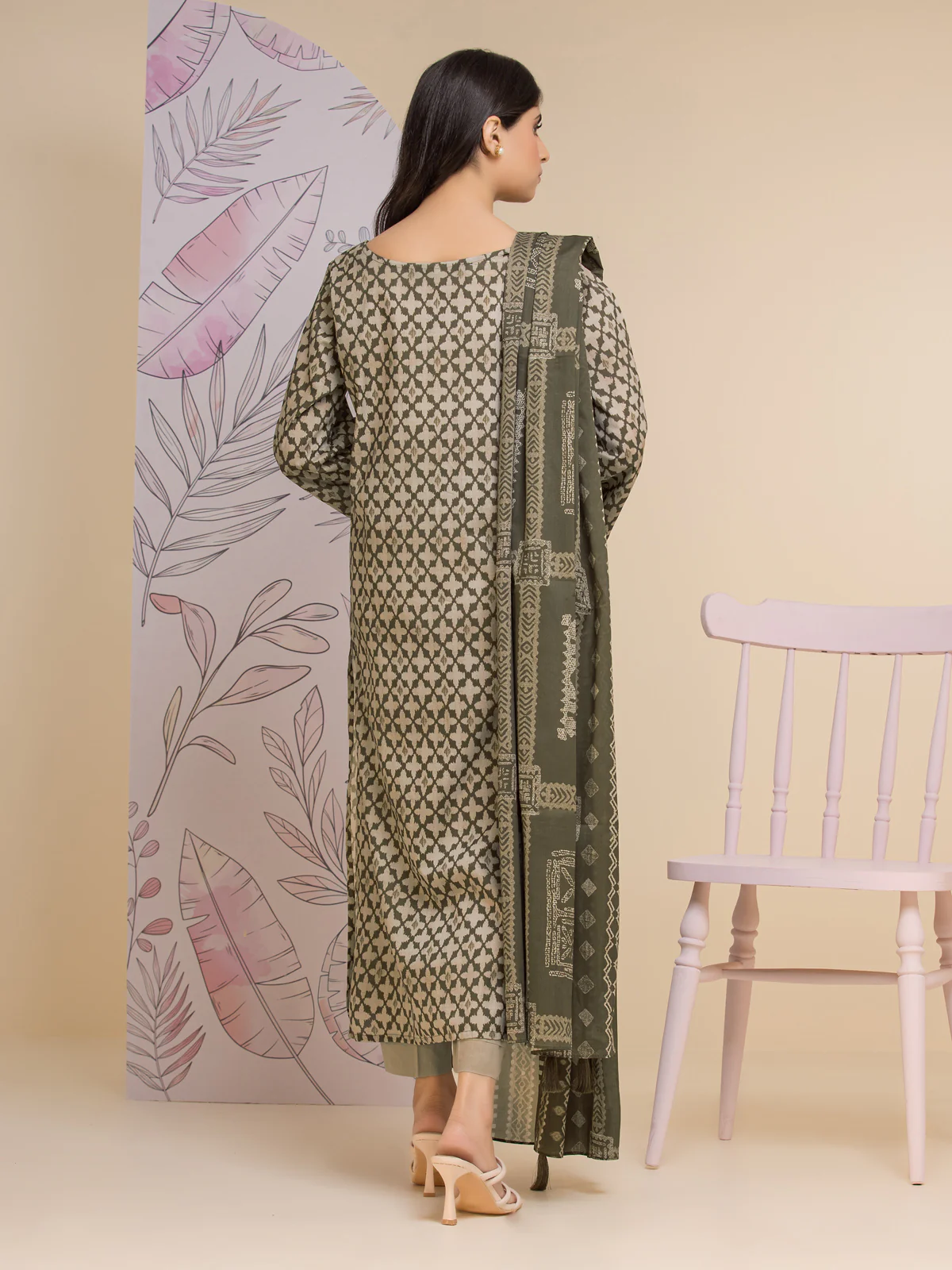 Printed Lawn Suit - EWU24A1-28182-3P - Image 6