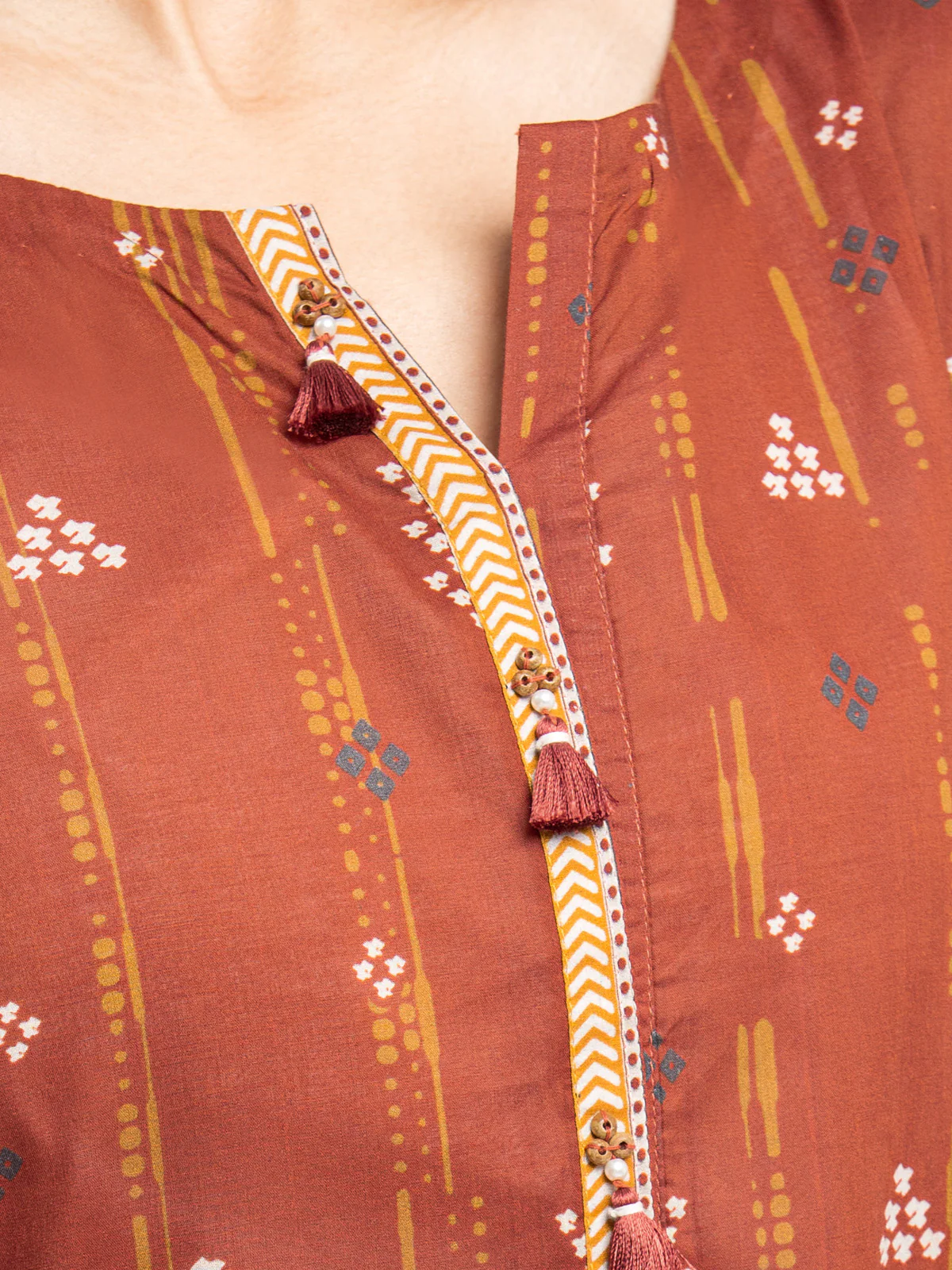 Printed Lawn Suit - EWU24A1-28187-3P - Image 4