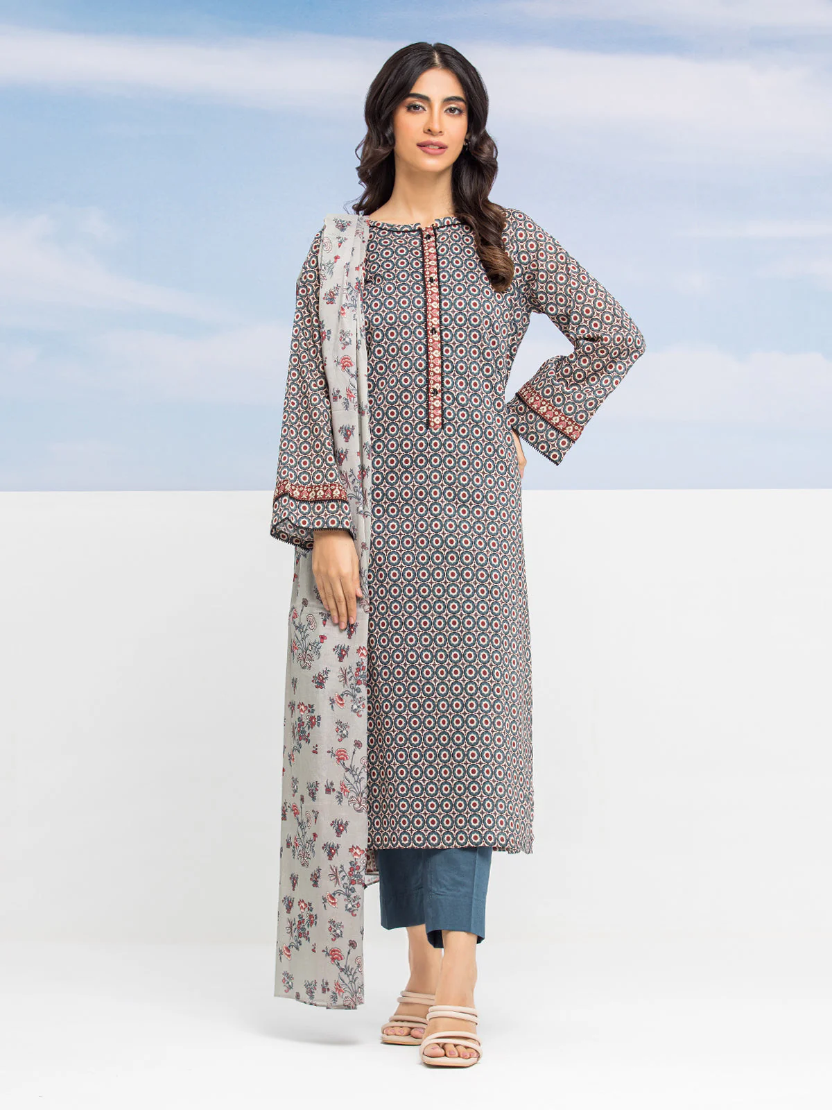 Printed Lawn Suit - EWU24A1-28206-3P