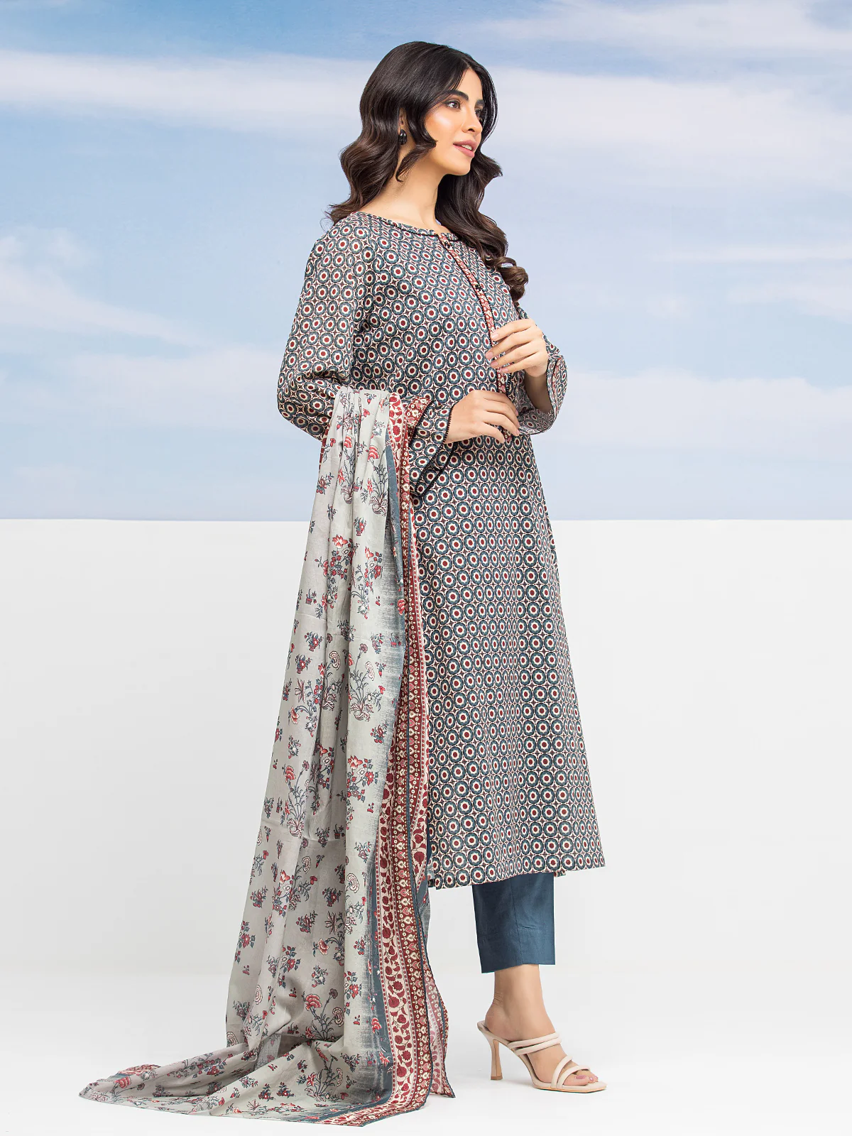 Printed Lawn Suit - EWU24A1-28206-3P - Image 2