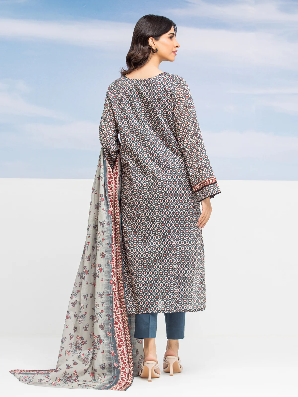 Printed Lawn Suit - EWU24A1-28206-3P - Image 3