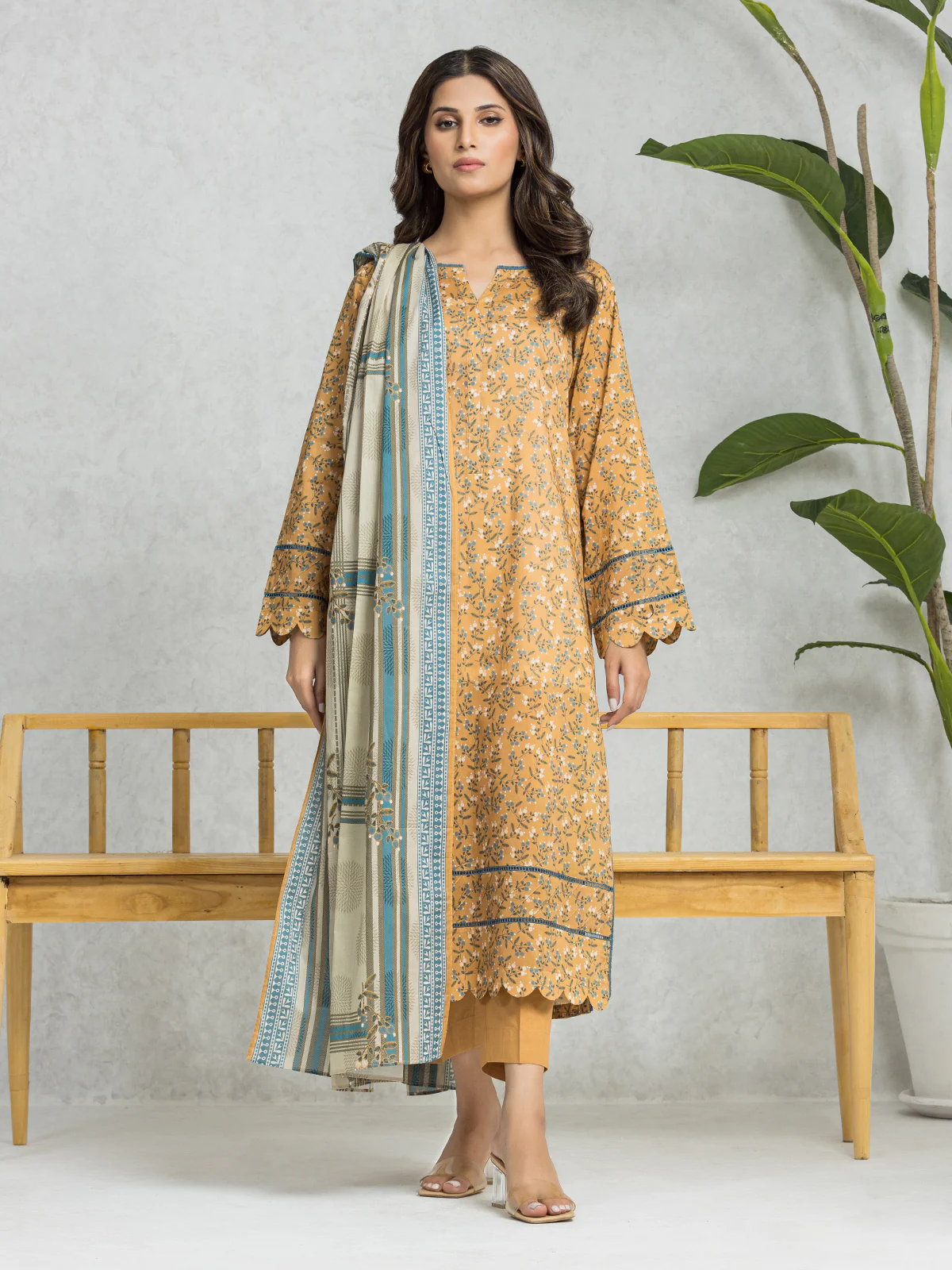 Printed Lawn Suit - EWU24A1-28216-3P