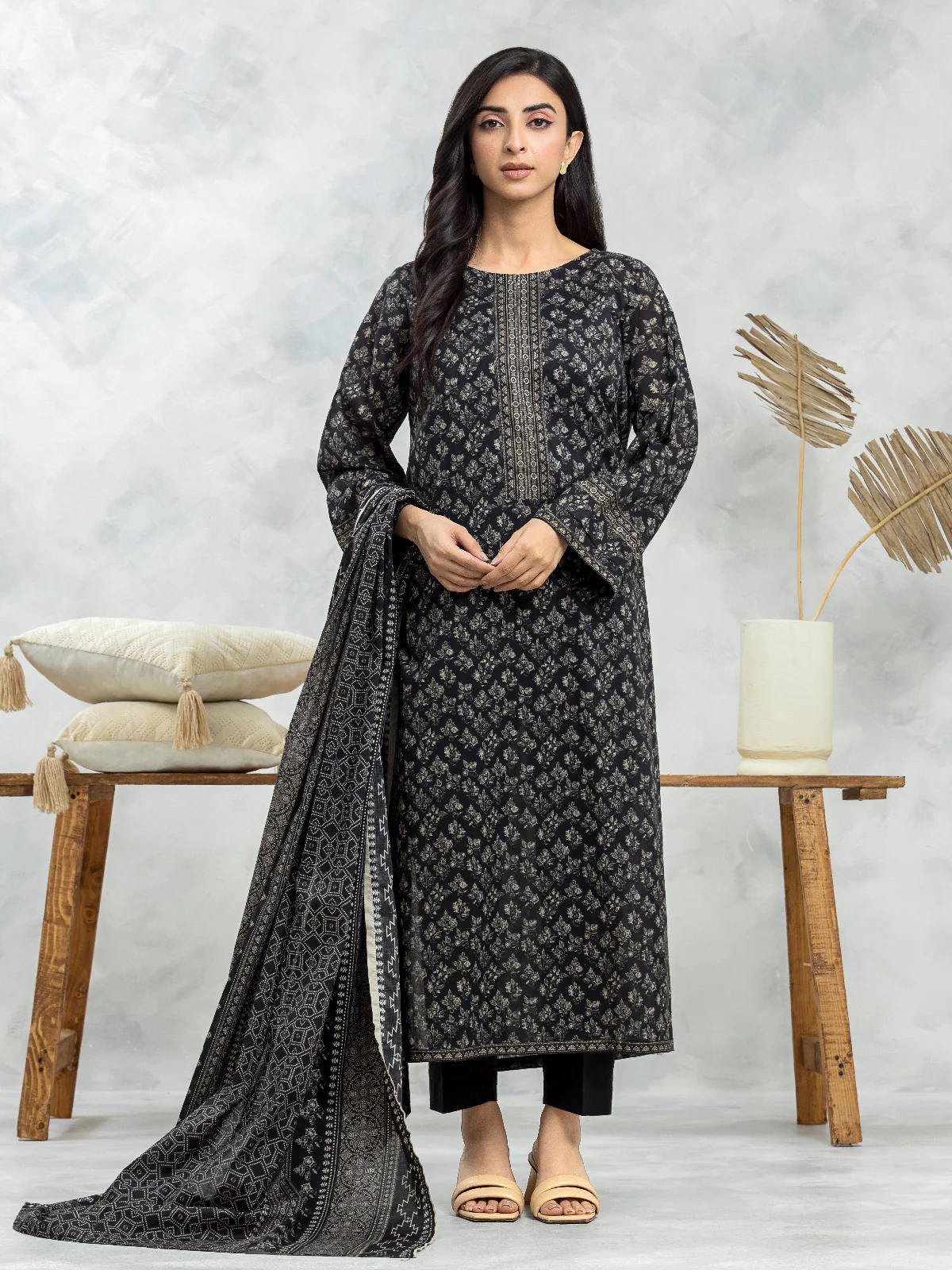 Printed Lawn Suit - EWU24A1-28414-3P