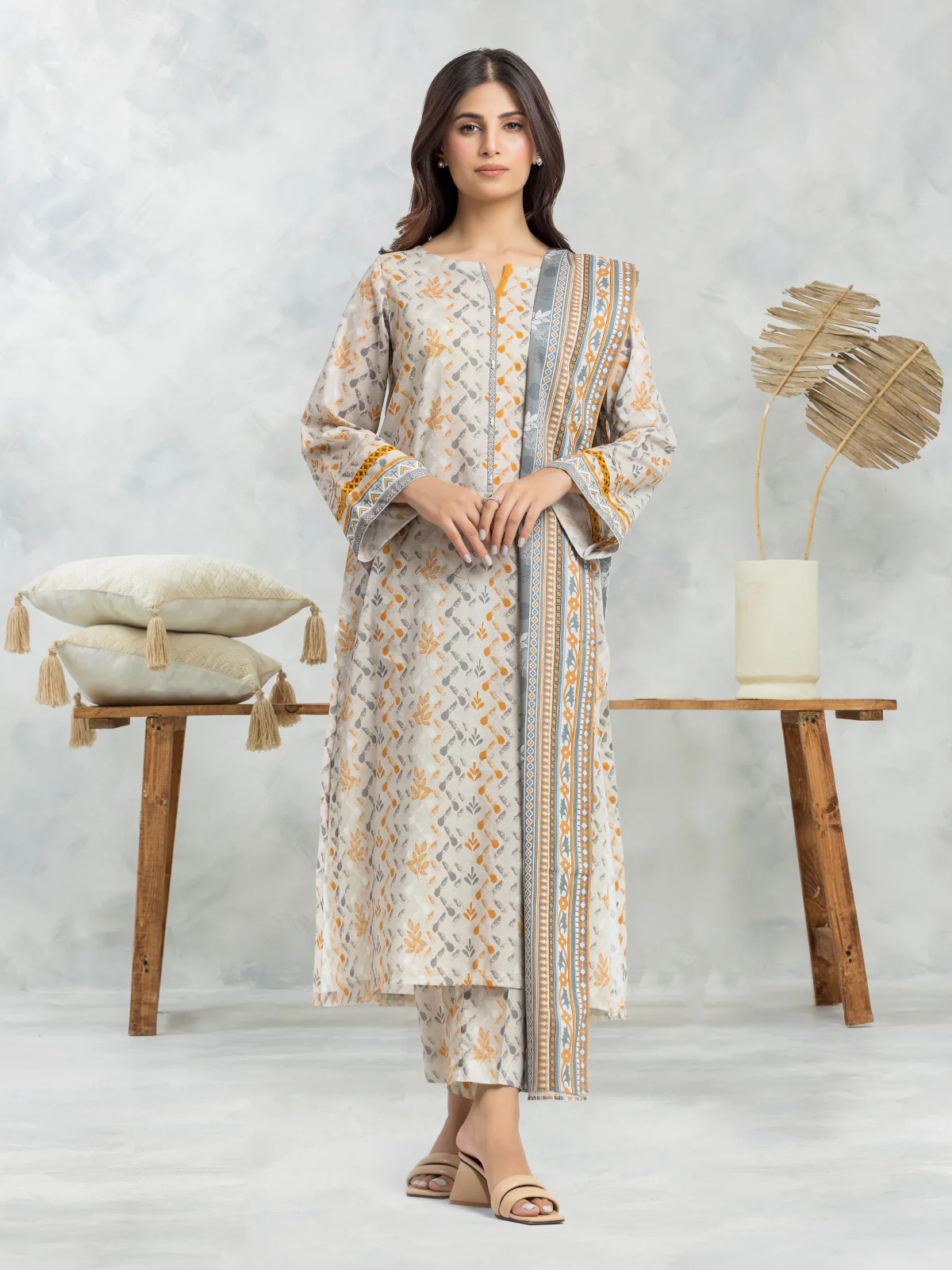 Printed Lawn Suit - EWU24A1-28515-3P