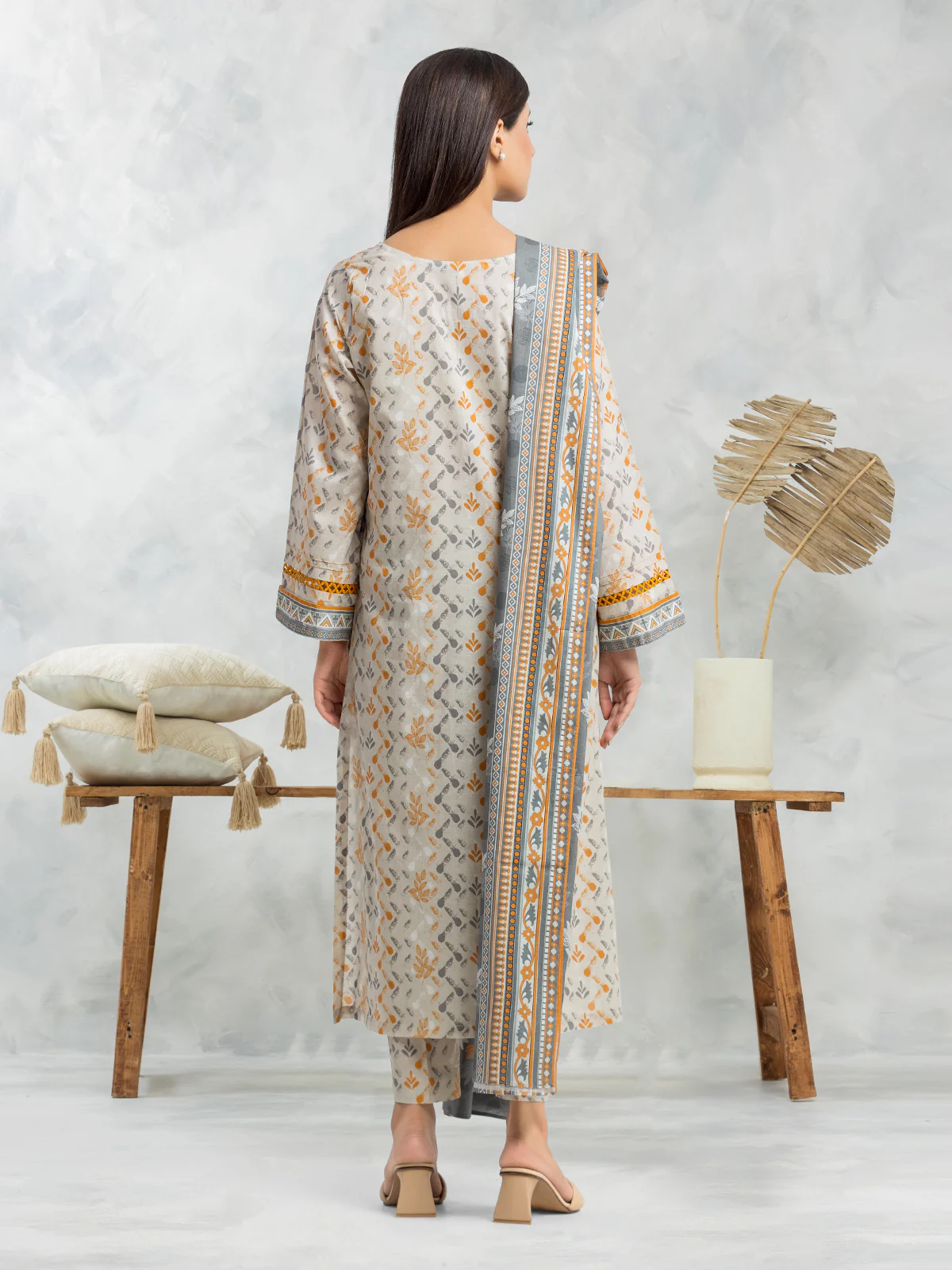 Printed Lawn Suit - EWU24A1-28515-3P - Image 4