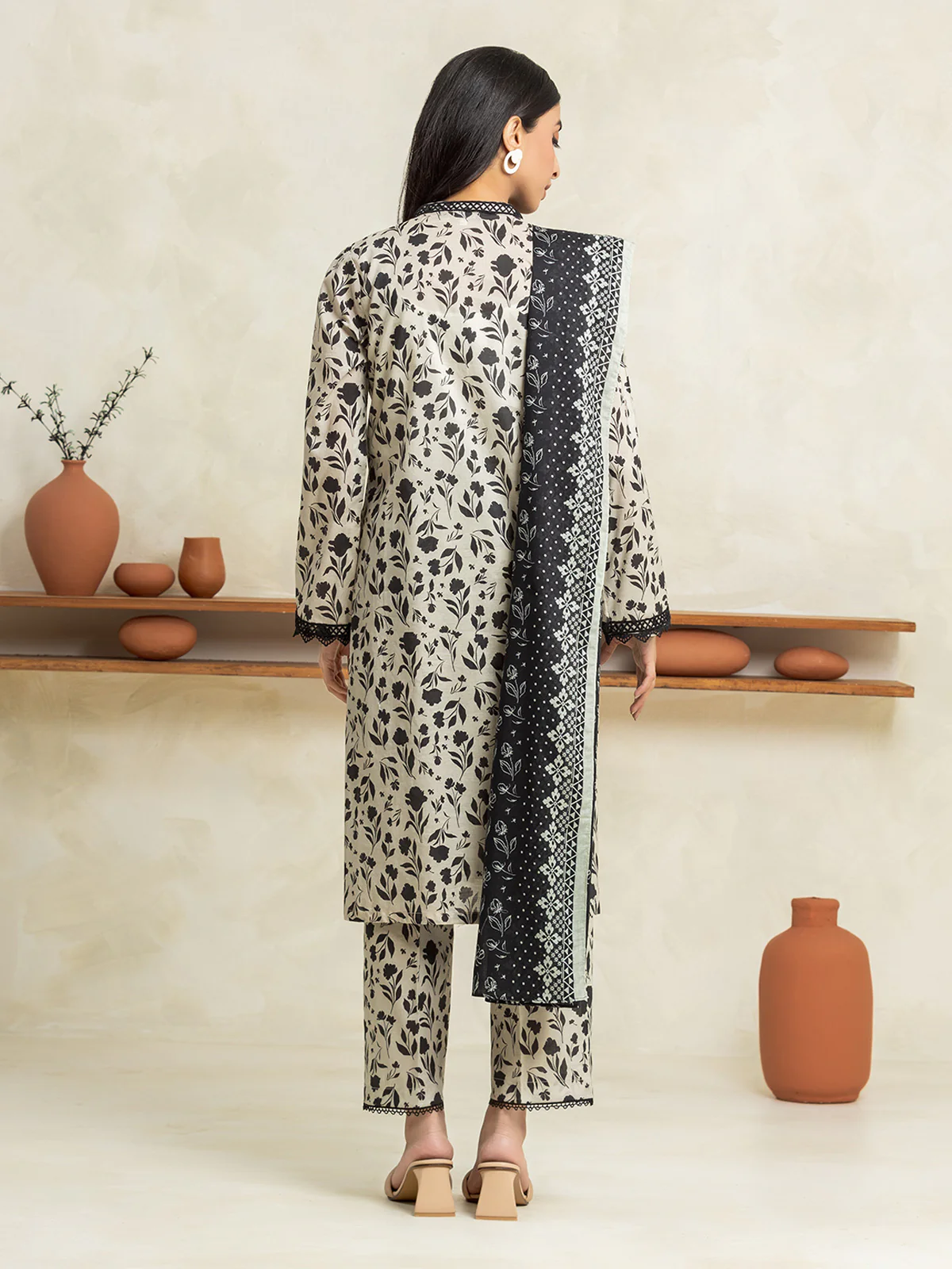 Printed Lawn Suit - EWU24A1-29019-3P - Image 3