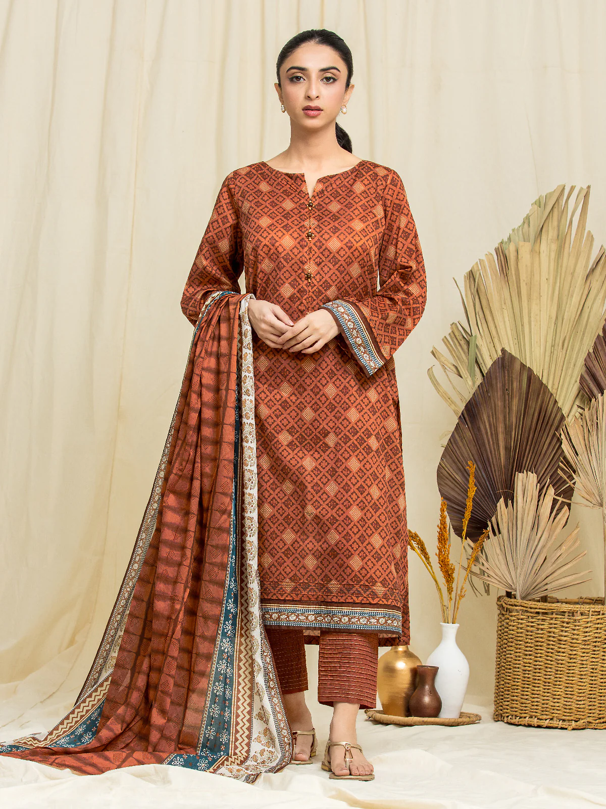 Printed Lawn Suit - EWU24A1-29068-3P