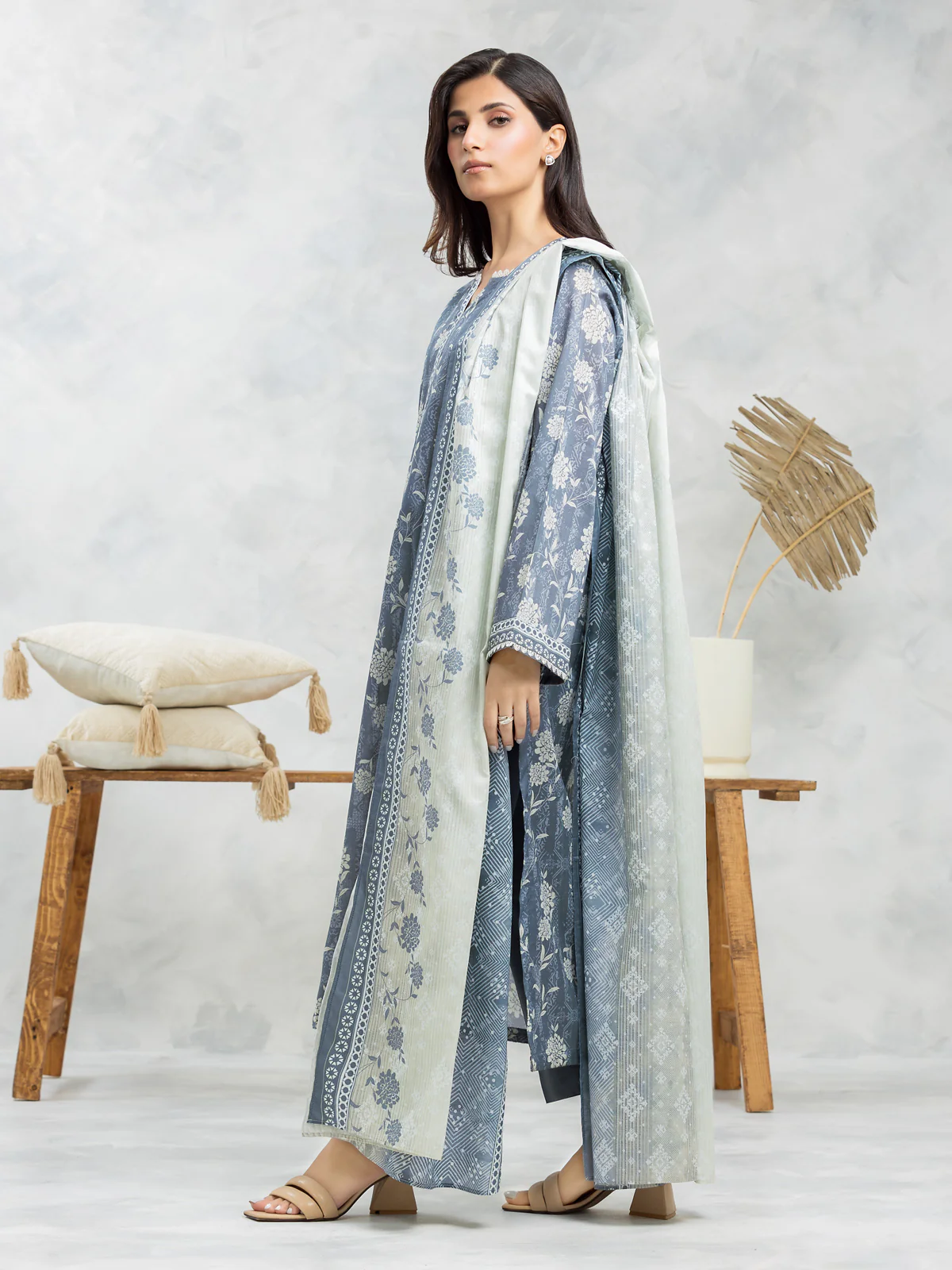 Printed Lawn Suit - EWU24A1-29093-3P - Image 5