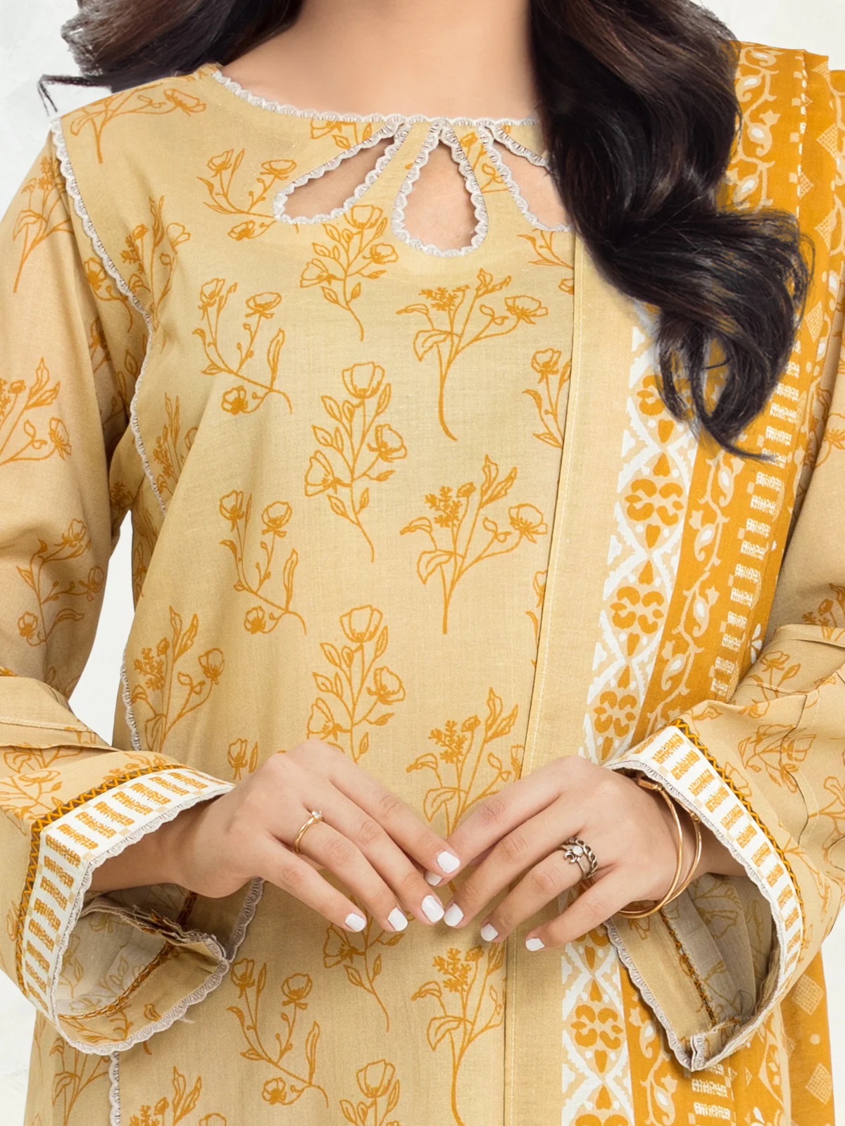 Printed Lawn Suit - EWU24A1-29136-3P - Image 3