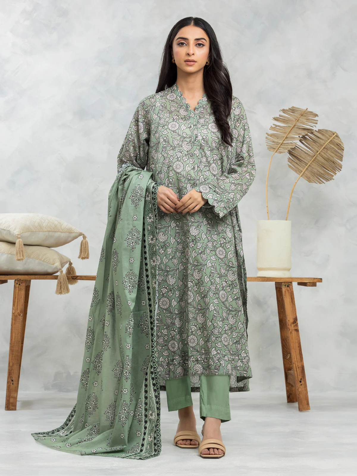 Printed Lawn Suit - EWU24A1-29137-3P