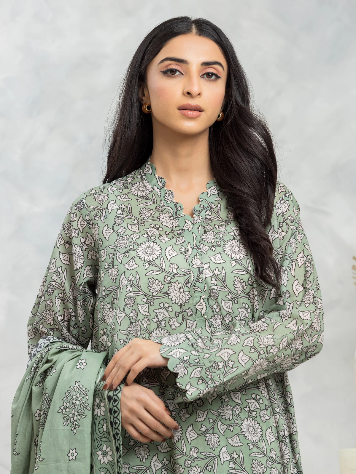 Printed Lawn Suit - EWU24A1-29137-3P - Image 2