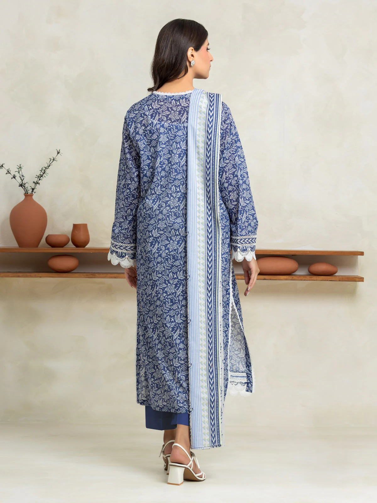 Printed Lawn Suit - EWU24A1-29147-3P - Image 4