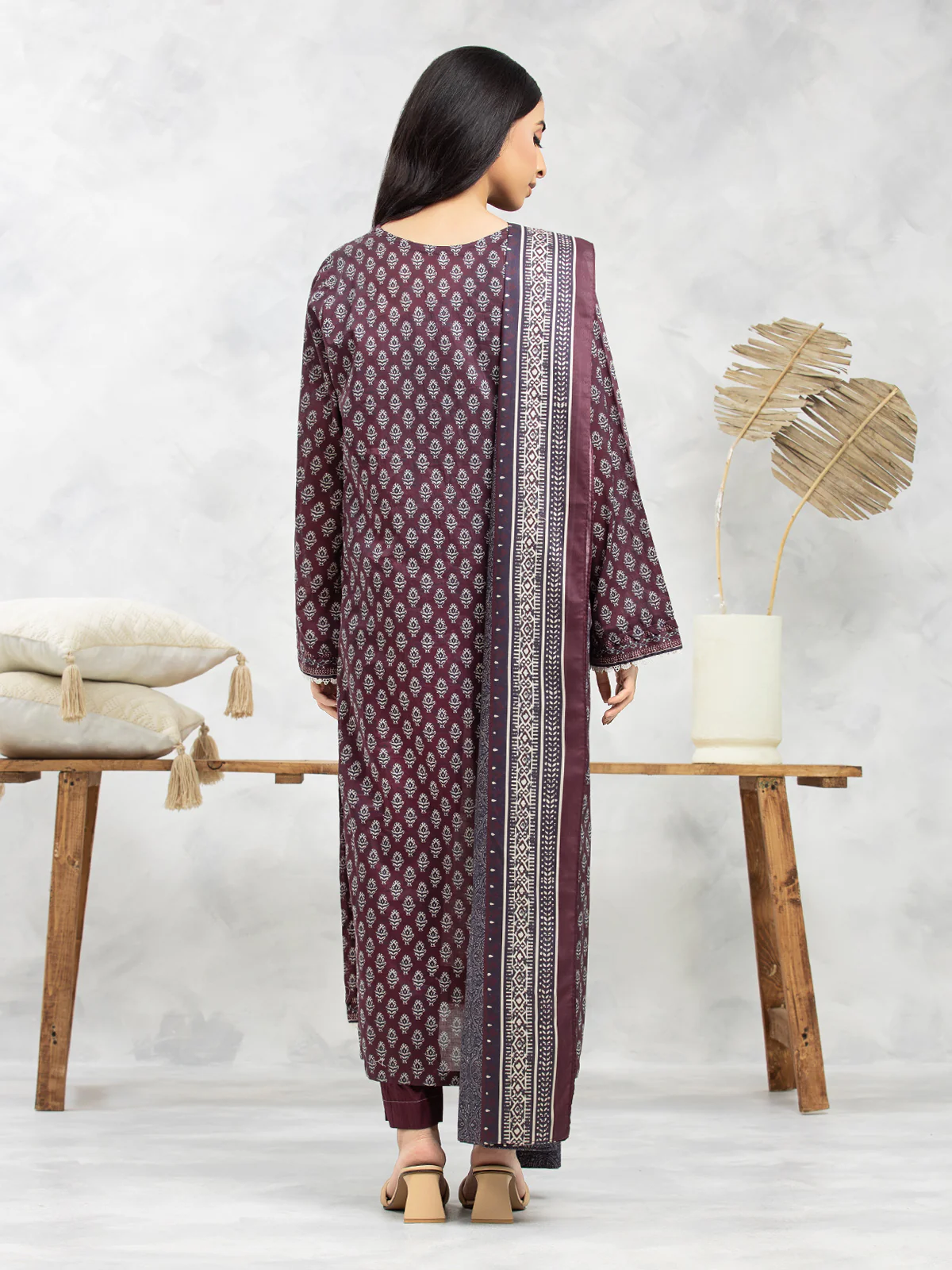 Printed Lawn Suit - EWU24A1-29174-3P - Image 2