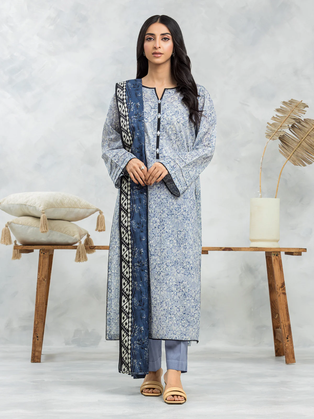 Printed Lawn Suit - EWU24A1-29478-3P