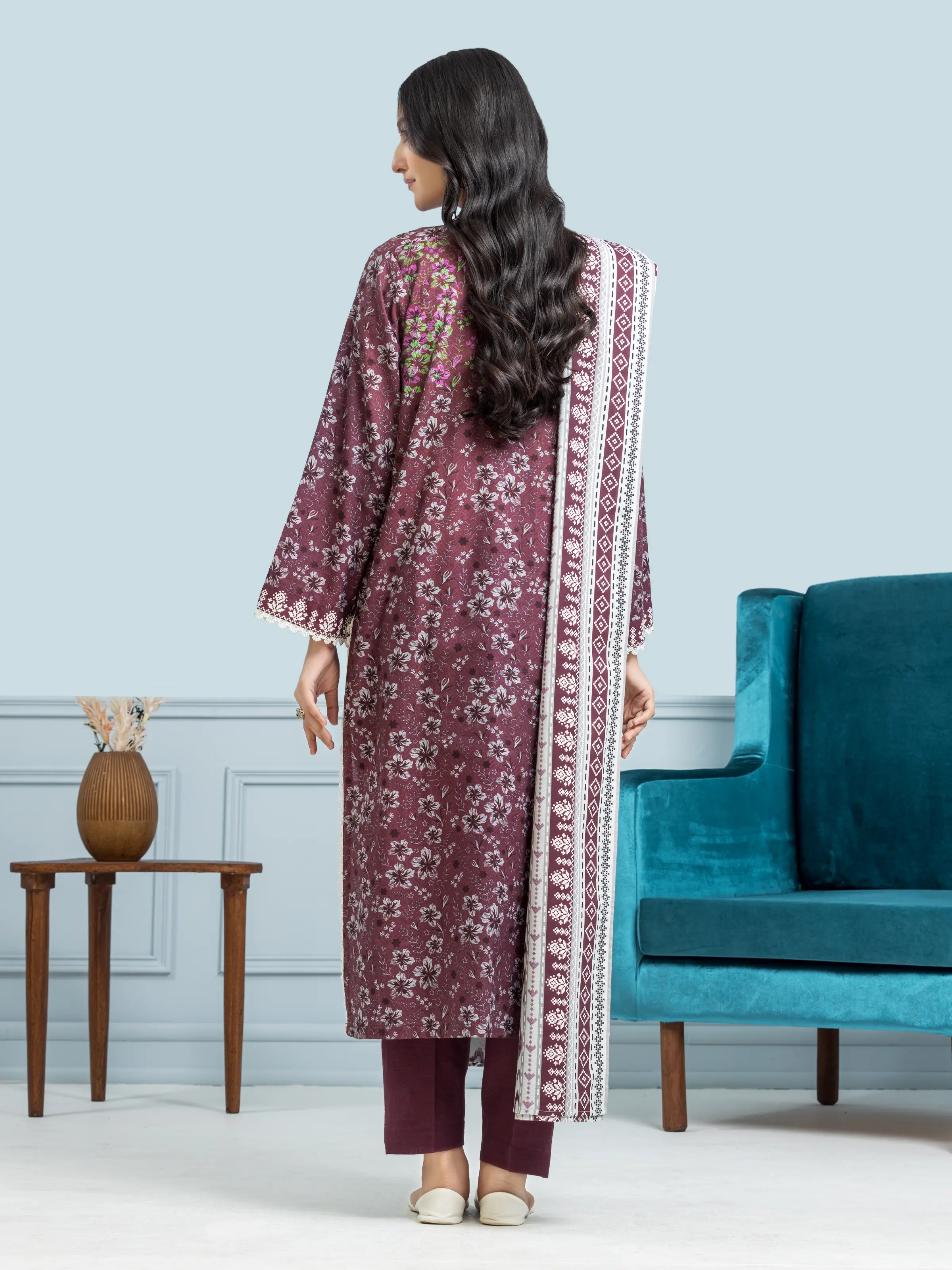 Printed Khaddar Suit - EWU24A3-29317-3P - Image 2